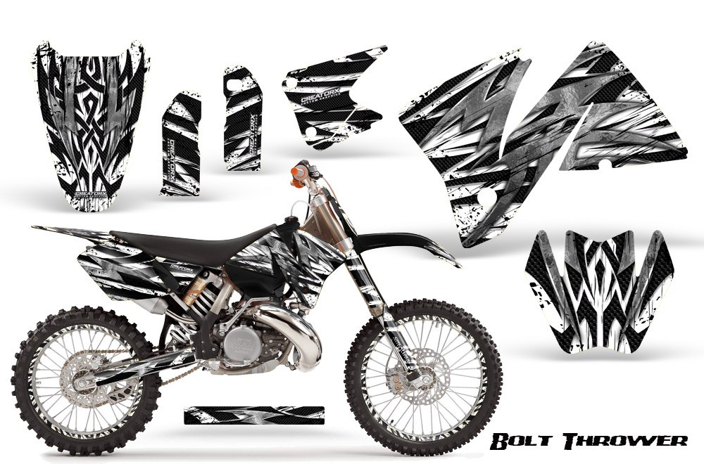 KTM C3 Graphics Kit Bolt Thrower White NP Rims